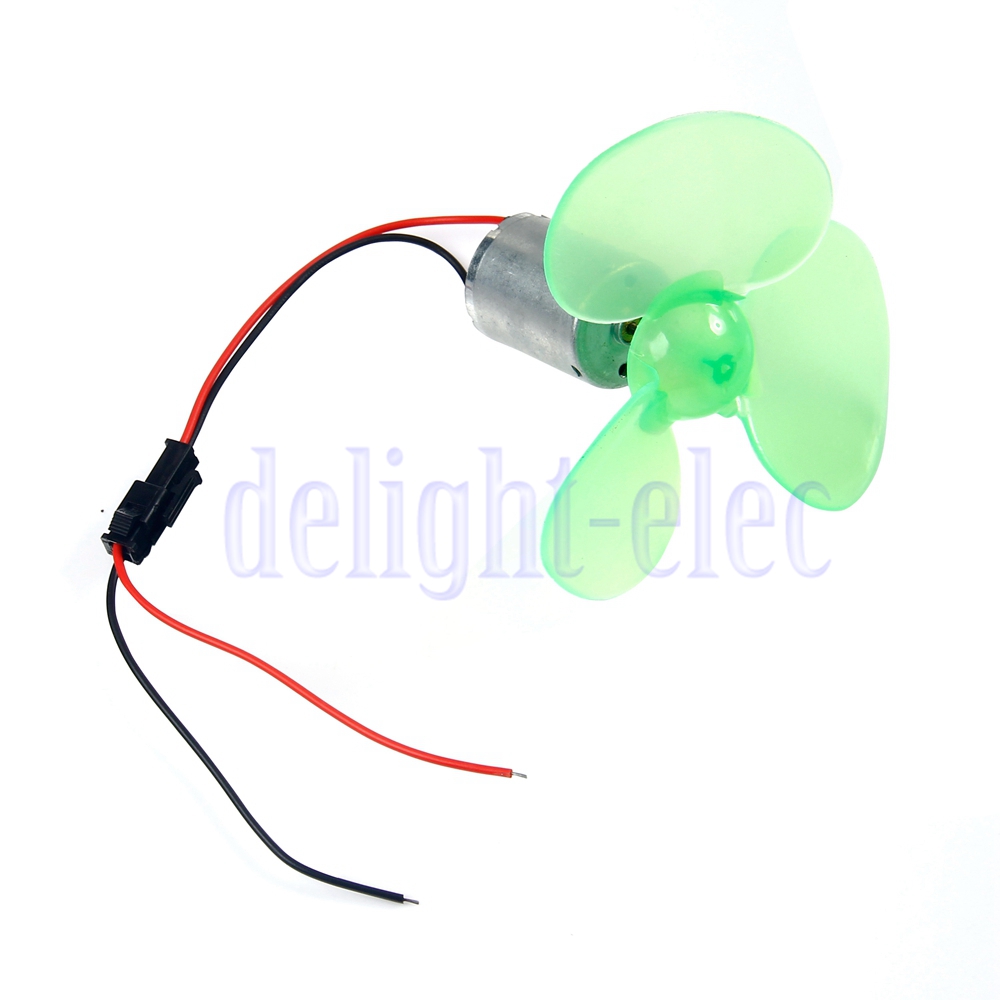 Micro LED Windmill Wind Generator Small DC Motor DIY Project With 2 