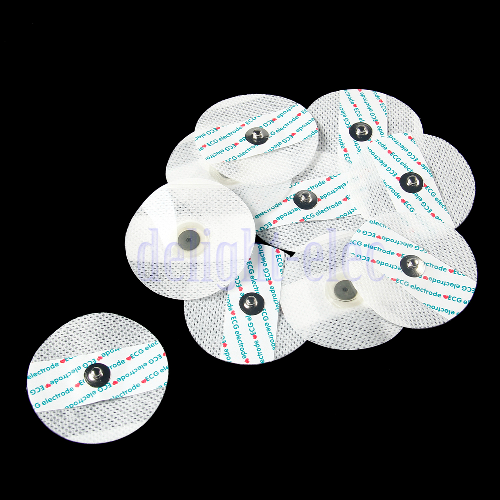 50 x disposable Electrode pads for Portable Handheld Easy ECG EKG ...